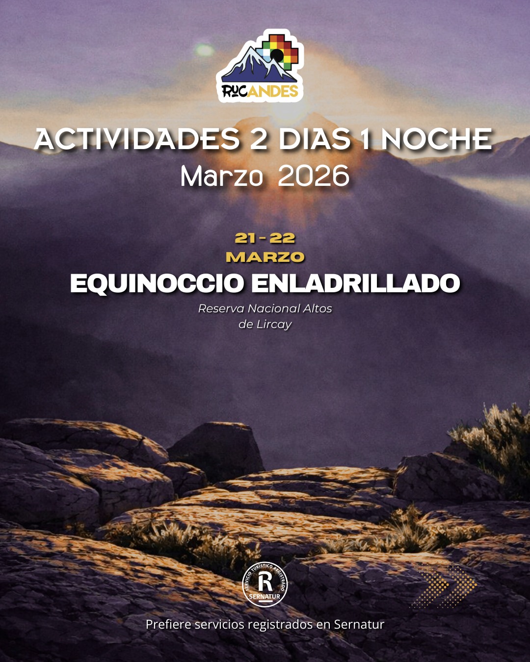 EQUINOCCIO ENLADRILLADO 2 DIAS 1 NOCHE